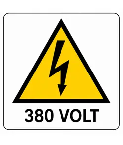 Cartello di pericolo '380 volt'