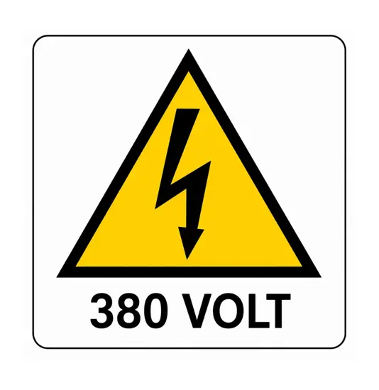 Cartello di pericolo '380 volt'