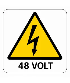 Cartello di pericolo '48 volt'