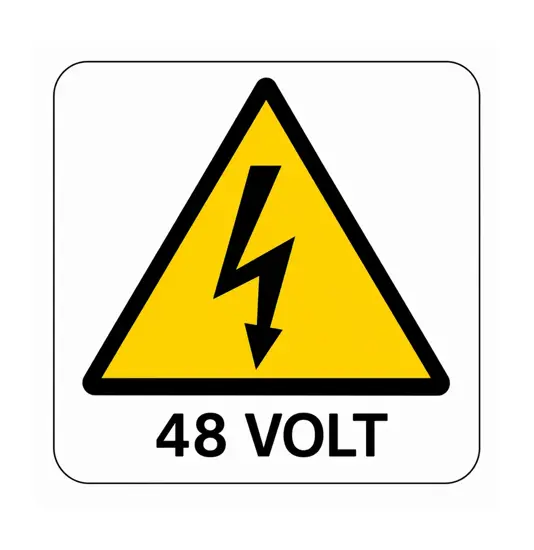 Cartello di pericolo '48 volt'