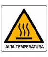 Cartello di pericolo 'alta temperatura'