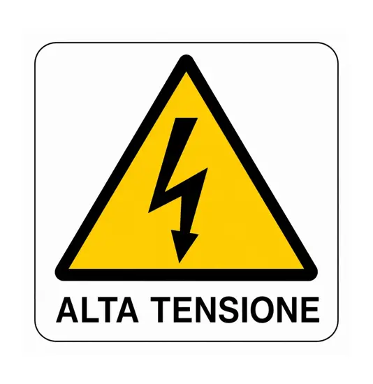 Cartello di pericolo 'alta tensione'