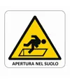 Cartello di pericolo 'apertura nel suolo'