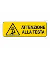 Cartello di pericolo 'attenzione alla testa'
