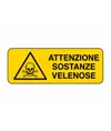 Cartello di pericolo  'Attenzione sostanze velenose'