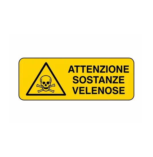 Cartello di pericolo  'Attenzione sostanze velenose'