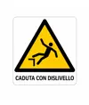 Cartello di pericolo 'caduta con dislivello'