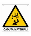 Cartello di pericolo 'caduta materiali'