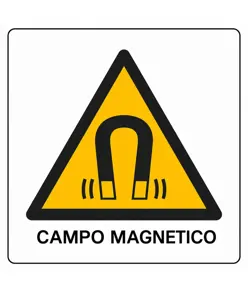 Cartello di pericolo 'campo magnetico'