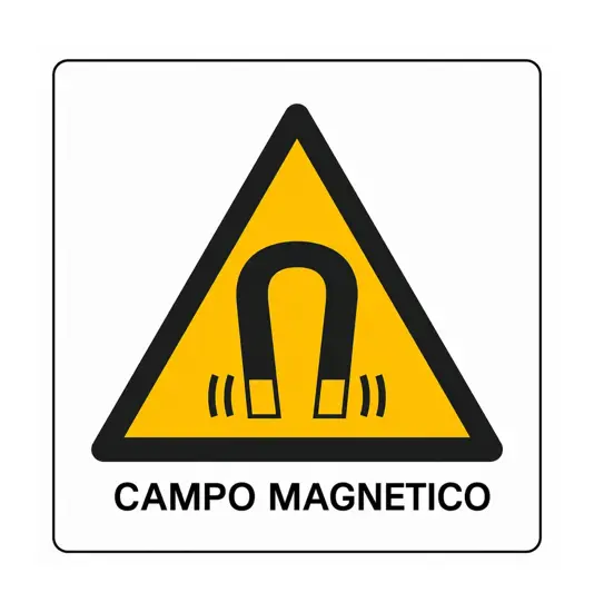 Cartello di pericolo 'campo magnetico'