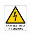 Cartello di pericolo 'cavi elettrici in tensione'