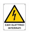 Cartello di pericolo 'cavi elettrici interrati'