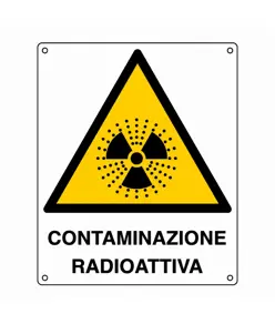 Cartello di pericolo 'contaminazione radioattiva'