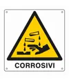 Cartello di pericolo 'corrosivi'