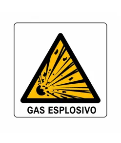 Cartello di pericolo 'gas esplosivo'
