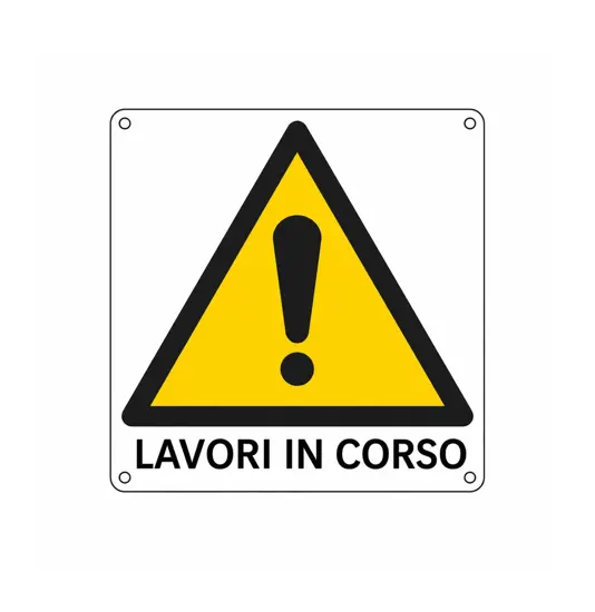 Cartello di pericolo 'lavori in corso'