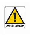 Cartello di pericolo 'limite di sicurezza'