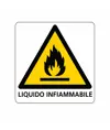 Cartello di pericolo 'liquido infiammabile'