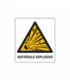 Cartello di pericolo 'materiale esplosivo'