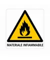 Cartello di pericolo 'materiale infiammabile'