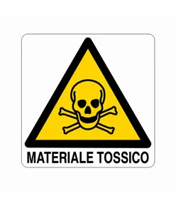 Cartello di pericolo 'materiale tossico'
