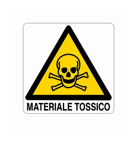 Cartello di pericolo 'materiale tossico'