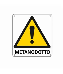 Cartello di pericolo 'metanodotto'