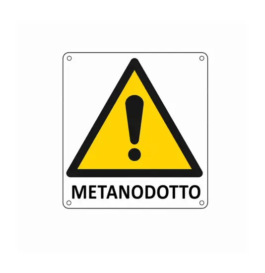 Cartello di pericolo 'metanodotto'