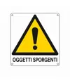 Cartello di pericolo 'oggetti sporgenti'
