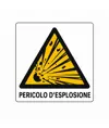 Cartello di pericolo 'pericolo d'esplosione'