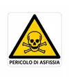 Cartello di pericolo 'pericolo di asfissia'