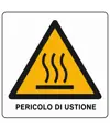Cartello di pericolo 'pericolo di ustione'