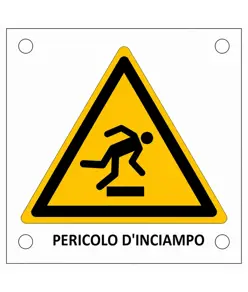 Cartello di pericolo 'pericolo d'inciampo'