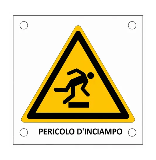 Cartello di pericolo 'pericolo d'inciampo'