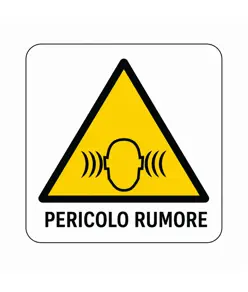 Cartello di pericolo 'pericolo rumore'