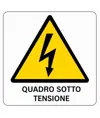 Cartello di pericolo 'quadro sotto tensione'