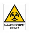 Cartello di pericolo 'radiazioni ionizzanti criticità'