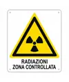 Cartello di pericolo 'radiazioni zona controllata'
