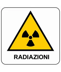 Cartello di pericolo 'radiazioni'