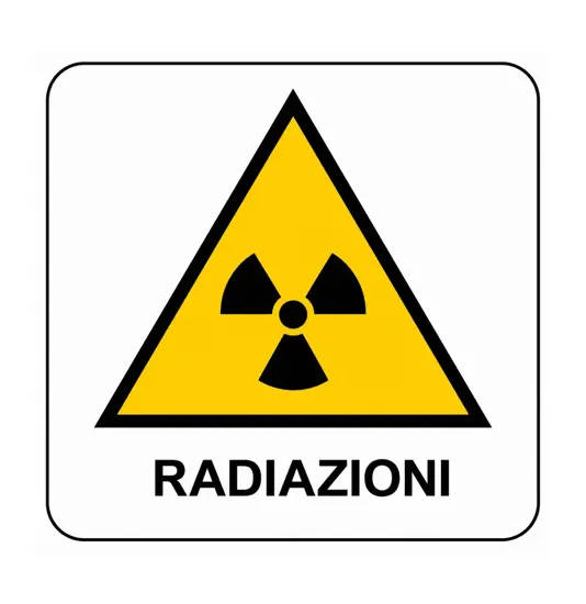 Cartello di pericolo 'radiazioni'