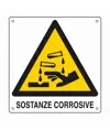 Cartello di pericolo 'sostanze corrosive'