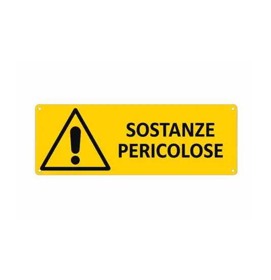 Cartello di pericolo 'sostanze pericolose'