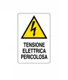 Cartello di pericolo 'tensione elettrica pericolosa'