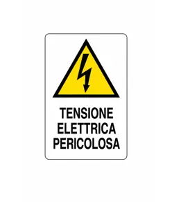 Cartello di pericolo 'tensione elettrica pericolosa'