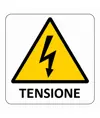 Cartello di pericolo 'tensione'