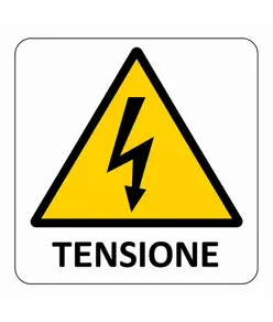 Cartello di pericolo 'tensione'