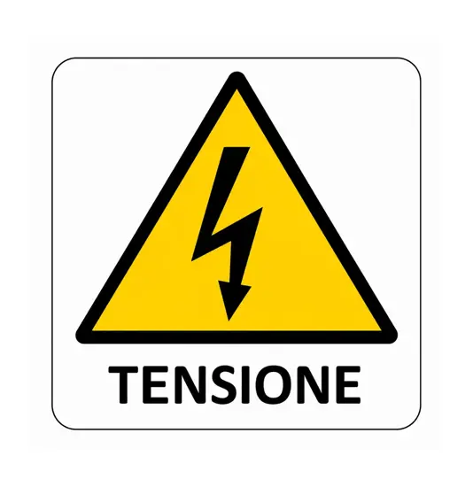 Cartello di pericolo 'tensione'