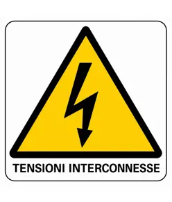 Cartello di pericolo 'tensioni interconnesse'