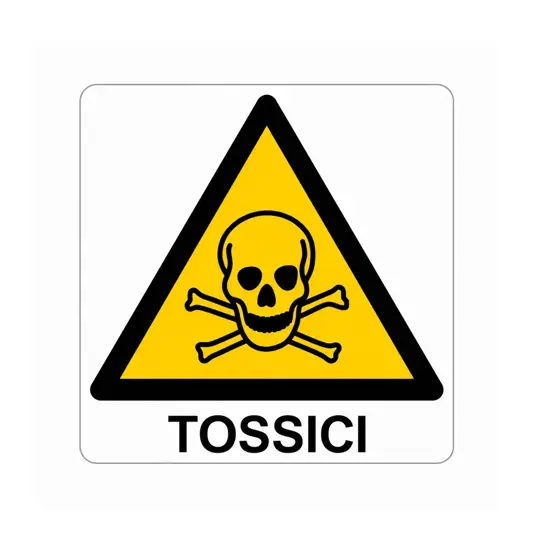 Cartello di pericolo 'tossici'