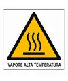 Cartello di pericolo 'vapore alta temperatura'